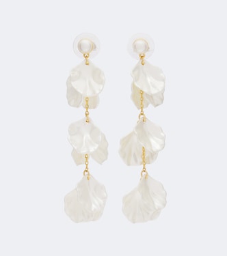 Tiered faux pearl-embellished earrings | Self-Portrait