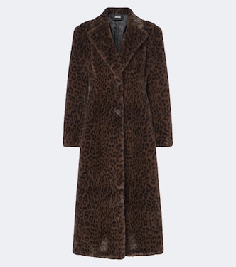 Leopard-print single-breasted coat | Rotate