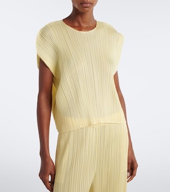 Monthly Colors: July pleated top in yellow - Pleats Please Issey