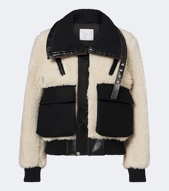 Paneled wool-blend blouson jacket | Sacai