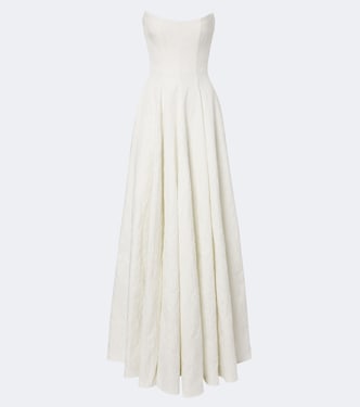 Robe longue de mariée Laila en jacquard | Markarian