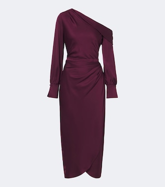 Camila draped satin midi dress | Simkhai