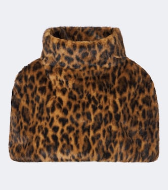 Leopard-print cropped cape | Norma Kamali