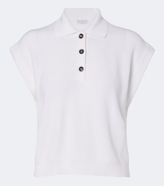 Ribbed-knit cotton top | Brunello Cucinelli