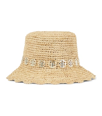 Embellished raffia bucket hat | Rabanne