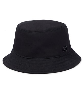 Logo wool canvas bucket hat | Maison Michel Kids