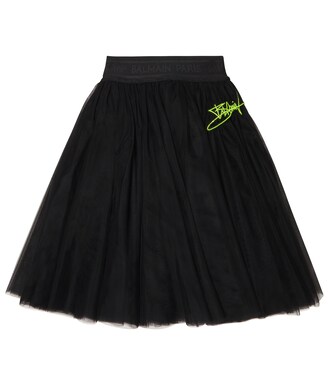 Embellished tulle skirt | Balmain Kids