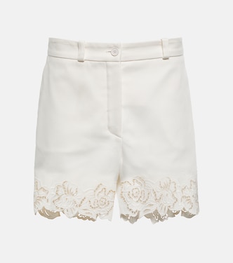 Embroidered cotton shorts | Elie Saab