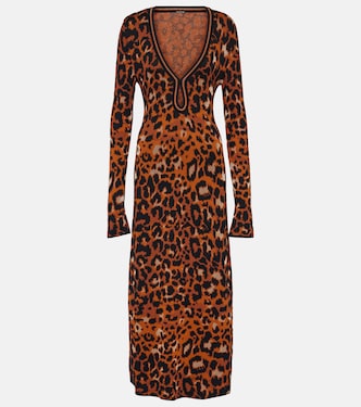 Amur knitted leopard-print midi dress | Johanna Ortiz