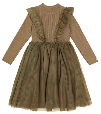 Flovos ribbed-knit tulle dress | Donsje