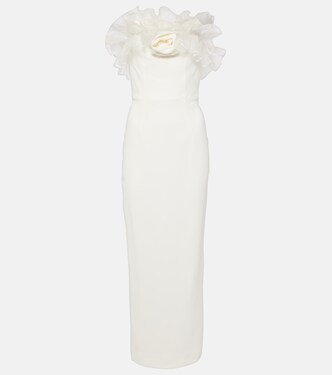 Organza-trimmed cady bustier gown | Alessandra Rich