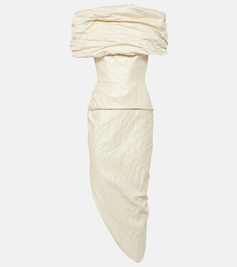 Amber draped cotton-blend midi dress | Maticevski