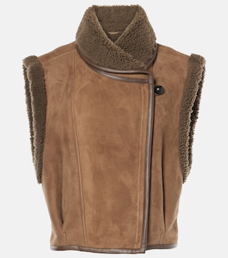 Alime shearling-trimmed suede vest | Isabel Marant