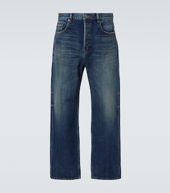 Faded high-rise straight jeans | Saint Laurent