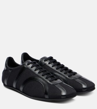 Leather-trimmed sneakers | Toteme