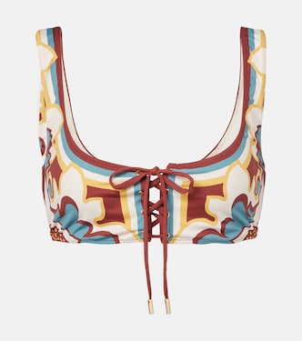 Sunset floral bikini top | La DoubleJ