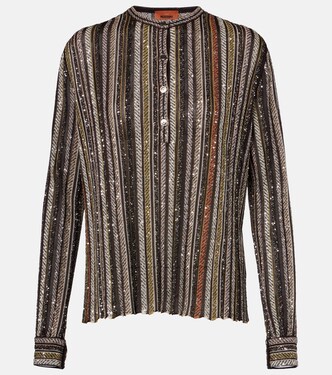 Striped lamé Henley shirt | Missoni