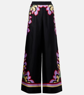 Printed silk palazzo pants | La DoubleJ