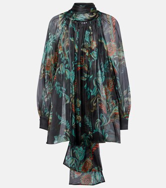 Floral sheer silk chiffon blouse | Etro