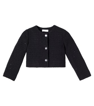 Sequined bouclé jacket | Monnalisa