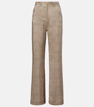 Poltana checked mid-rise wide-leg pants | Acne Studios