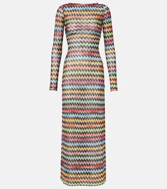 Maxikleid Zigzag aus Häkelstrick | Missoni