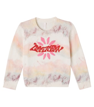 Embroidered tie-dye cotton sweatshirt | Zimmermann Kids