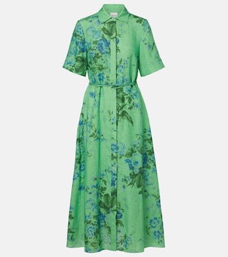 Floral linen shirt dress | Erdem
