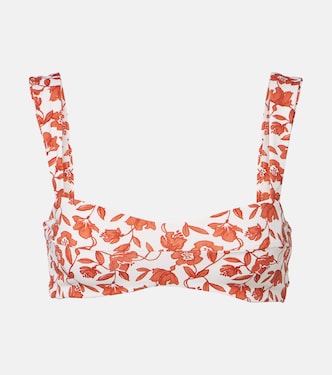 Chloe floral bandean bikini top | SIR