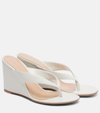 Leather wedge thong sandals | Gianvito Rossi