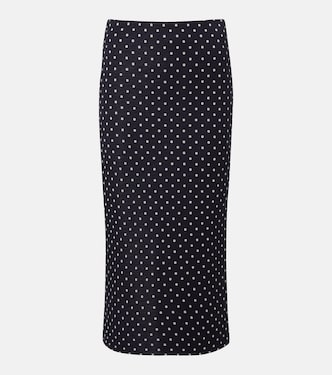 Polka-dot jersey midi skirt | Max Mara