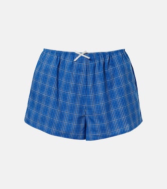 Leya plaid cotton shorts | Faithfull
