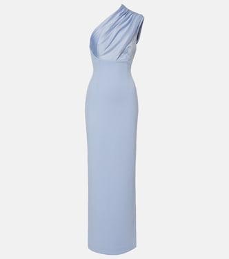 Robe Gracie asymétrique à finitions en satin | Solace London