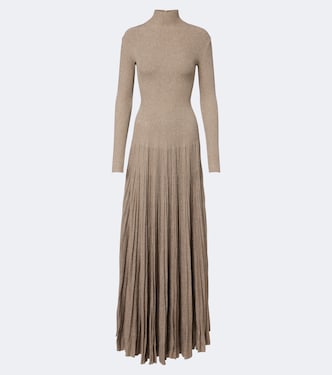 Knitted pleated maxi dress | Ralph Lauren Collection