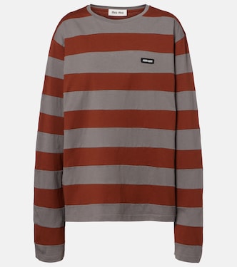 T-Shirt aus Baumwoll-Jersey | Miu Miu