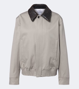 Intrecciato oversized cotton blouson jacket | Bottega Veneta