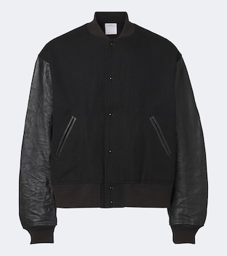 Wool, linen, and leather varsity jacket | Visvim