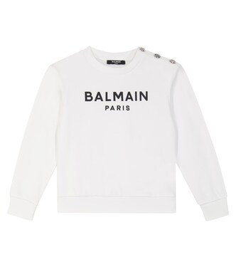 Sweat-shirt en coton à logo | Balmain Kids