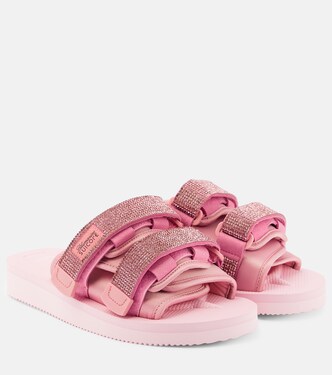 X Suicoke Moto embellished slides | Blumarine