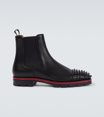 Melon Spikes leather Chelsea boots | Christian Louboutin