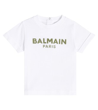 Baby T-Shirt aus Baumwoll-Jersey | Balmain Kids