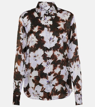 Chowy floral silk satin shirt | Dries Van Noten