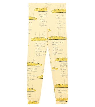 Printed cotton jersey leggings | Mini Rodini