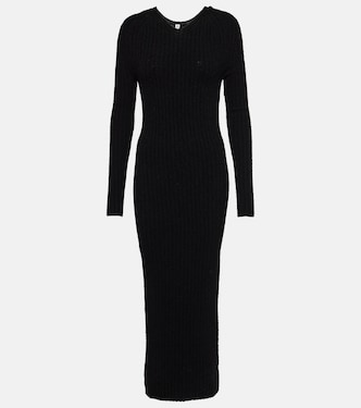 Ribbed-knit wool-blend maxi dress | Toteme