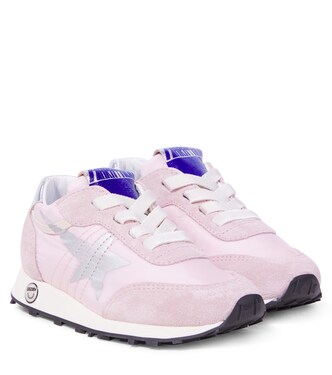 Marathon suede-trimmed sneakers | Golden Goose Kids