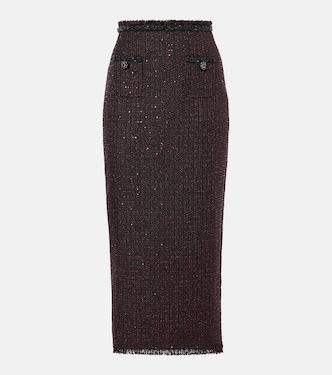 Tweed maxi skirt | Self-Portrait