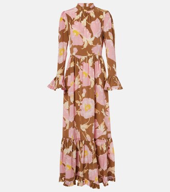 Visconti silk crêpe de chine maxi dress | La DoubleJ