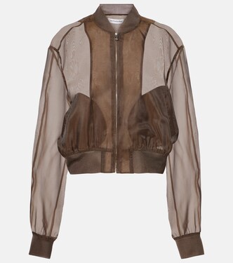 Micky silk-blend bomber jacket | The Frankie Shop