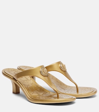 Alia 55 metallic thong sandals | Versace
