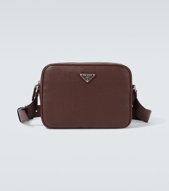 Logo leather shoulder bag | Prada